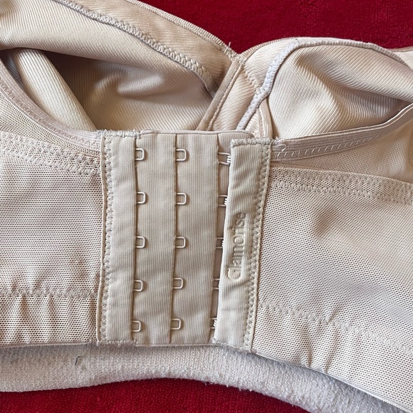 SOLD ✅ Glamorise Sport Women's Adjustable Strap Back Closure Wireless Beige 36G - Picture 5 of 9